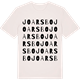 Vintage White t-shirt med Joarsbo ordlek t-shirt