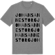 Mid Heather Gray t-shirt med Johan Sannes Torg ordlek t-shirt