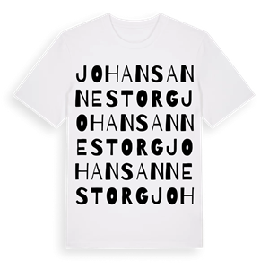 Johan Sannes Torg ordlek t-shirt – ekologisk bomull t-shirt från Pinshirt