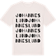 Vintage White t-shirt med Johanneslund ordlek t-shirt