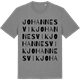 Mid Heather Gray t-shirt med Johannesvik ordlek t-shirt