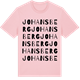 Pink Cotton t-shirt med Johansberg ordlek t-shirt
