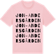 Pink Cotton t-shirt med Jon-Andersgården ordlek t-shirt