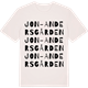 Vintage White t-shirt med Jon-Andersgården ordlek t-shirt