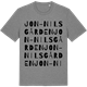 Mid Heather Gray t-shirt med Jon-Nilsgården ordlek t-shirt