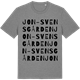 Mid Heather Gray t-shirt med Jon-Svensgården ordlek t-shirt