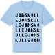 Blue Soul t-shirt med Jons kulle ordlek t-shirt