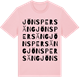 Pink Cotton t-shirt med Jöns Persäng ordlek t-shirt