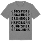 Mid Heather Gray t-shirt med Jöns Persäng ordlek t-shirt