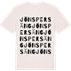 Vintage White t-shirt med Jöns Persäng ordlek t-shirt