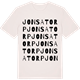 Vintage White t-shirt med Jonsatorp ordlek t-shirt