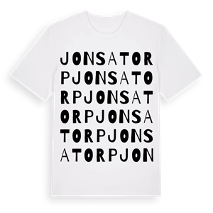 Jonsatorp ordlek t-shirt – ekologisk bomull t-shirt från Pinshirt