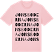 Pink Cotton t-shirt med Jonsboderna ordlek t-shirt