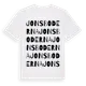 White t-shirt med Jonsboderna ordlek t-shirt
