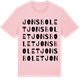 Pink Cotton t-shirt med Jonsbolet ordlek t-shirt