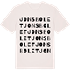 Vintage White t-shirt med Jonsbolet ordlek t-shirt