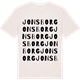 Vintage White t-shirt med Jonsborg ordlek t-shirt