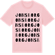 Pink Cotton t-shirt med Jonsborg ordlek t-shirt