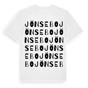Jönsebo ordlek t-shirt – ekologisk bomull t-shirt från PinShirt