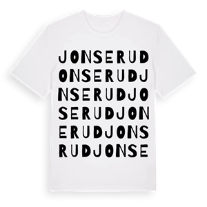 Jonserud ordlek t-shirt – ekologisk bomull t-shirt från Pinshirt