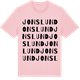 Pink Cotton t-shirt med Jonslund ordlek t-shirt