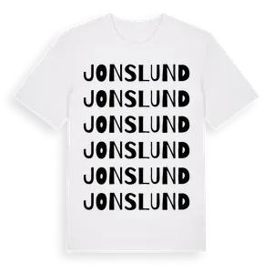 Jonslund ordlek t-shirt – ekologisk bomull t-shirt från Pinshirt