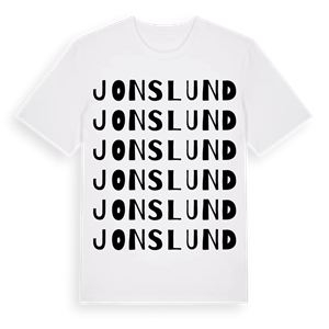 Jonslund ordlek t-shirt – ekologisk bomull t-shirt från Pinshirt