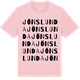 Pink Cotton t-shirt med Jönslunda ordlek t-shirt