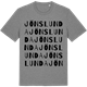 Mid Heather Gray t-shirt med Jönslunda ordlek t-shirt