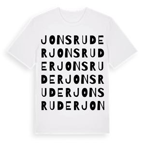 Jonsruder ordlek t-shirt – ekologisk bomull t-shirt från Pinshirt