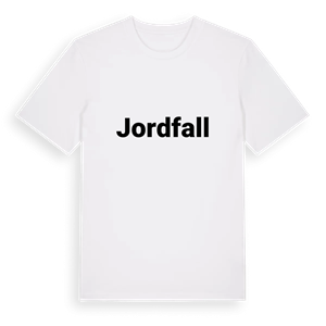 Jordfall fetstil t-shirt – ekologisk bomull t-shirt från Pinshirt