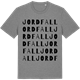 Mid Heather Gray t-shirt med Jordfall ordlek t-shirt