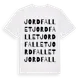 White t-shirt med Jordfallet ordlek t-shirt