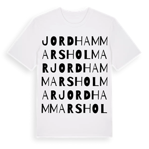 Jordhammars holmar ordlek t-shirt – ekologisk bomull t-shirt från Pinshirt