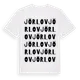 White t-shirt med Jörlov ordlek t-shirt