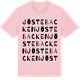 Pink Cotton t-shirt med Jöstebacken ordlek t-shirt