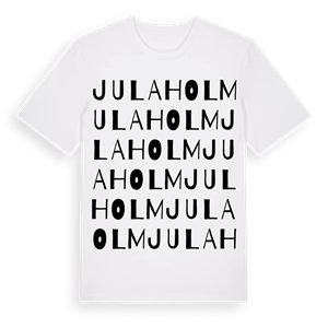 Julaholm ordlek t-shirt – ekologisk bomull t-shirt från Pinshirt