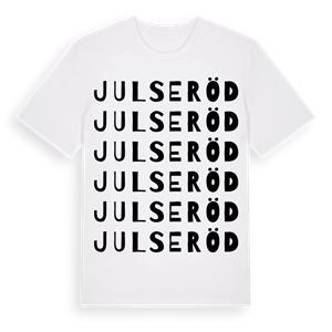 Julseröd ordlek t-shirt – ekologisk bomull t-shirt från Pinshirt