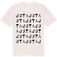Vintage White t-shirt med Juta ordlek t-shirt