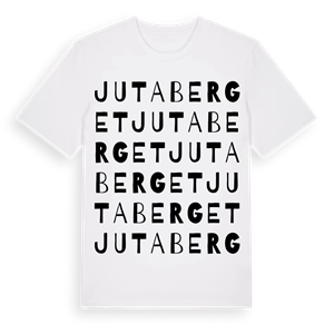 Jutaberget ordlek t-shirt – ekologisk bomull t-shirt från Pinshirt