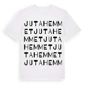 Jutahemmet ordlek t-shirt – ekologisk bomull t-shirt från Pinshirt