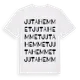 White t-shirt med Jutahemmet ordlek t-shirt