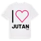 White t-shirt med Jag älskar Jutan t-shirt stort tryck