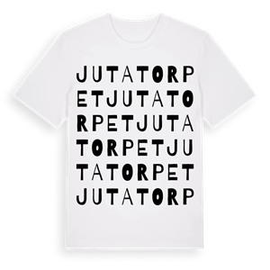 Jutatorpet ordlek t-shirt – ekologisk bomull t-shirt från Pinshirt