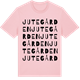 Pink Cotton t-shirt med Jutegården ordlek t-shirt