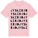 Pink Cotton t-shirt med Jyskerud ordlek t-shirt