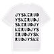 White t-shirt med Jyskerud ordlek t-shirt