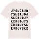 Vintage White t-shirt med Jyskerud ordlek t-shirt