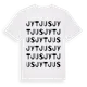 White t-shirt med Jytjus ordlek t-shirt