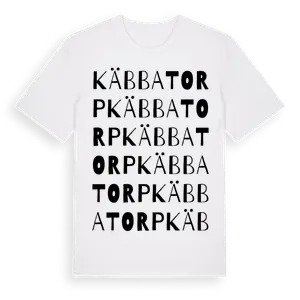 Käbbatorp ordlek t-shirt – ekologisk bomull t-shirt från Pinshirt